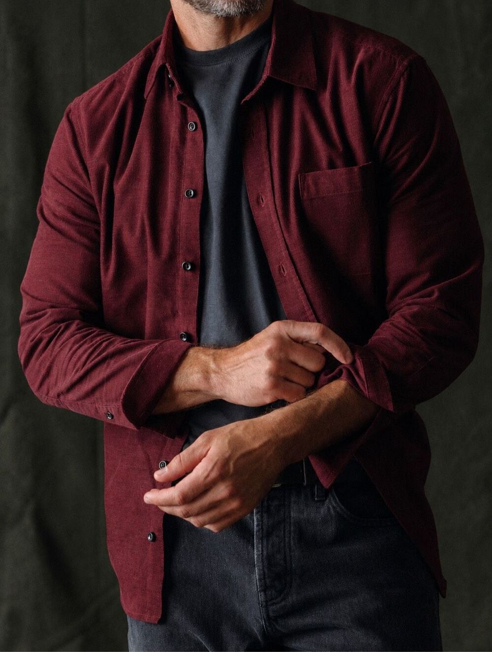 NWOT Taylor Stitch The Jack button down in Burgundy Oxford button down , Sz 44 G